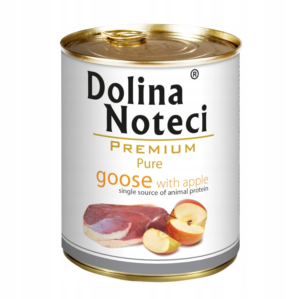 Dolina Noteci Pes Pure 800g husa/jablko Plechovka 6 Ks