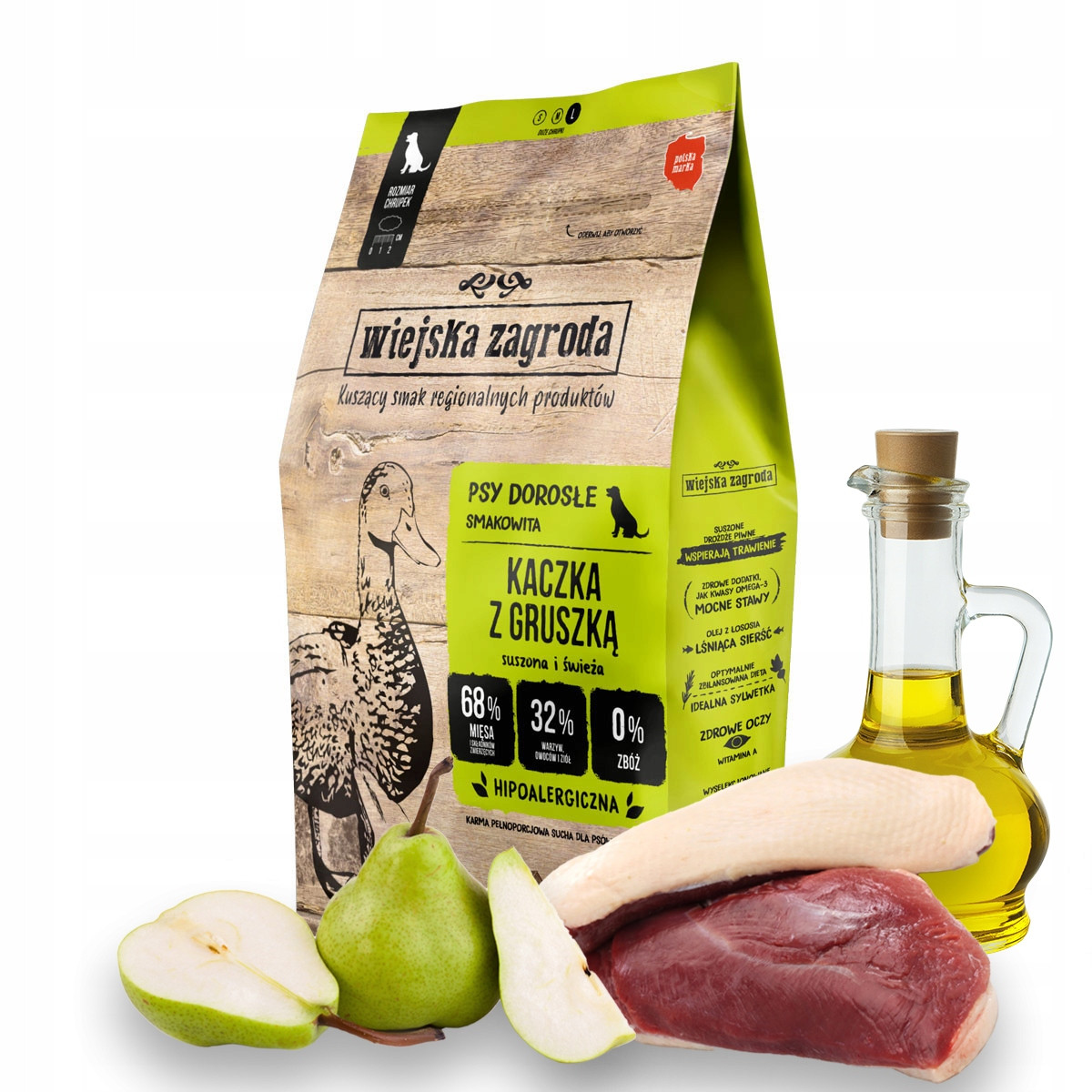 Wiejska Zagroda Kachna s Hruškou 9kg L pro psy velkých plemen