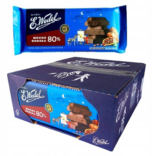 Čokoláda silně hořká E. Wedel 80 g x 22 kusů