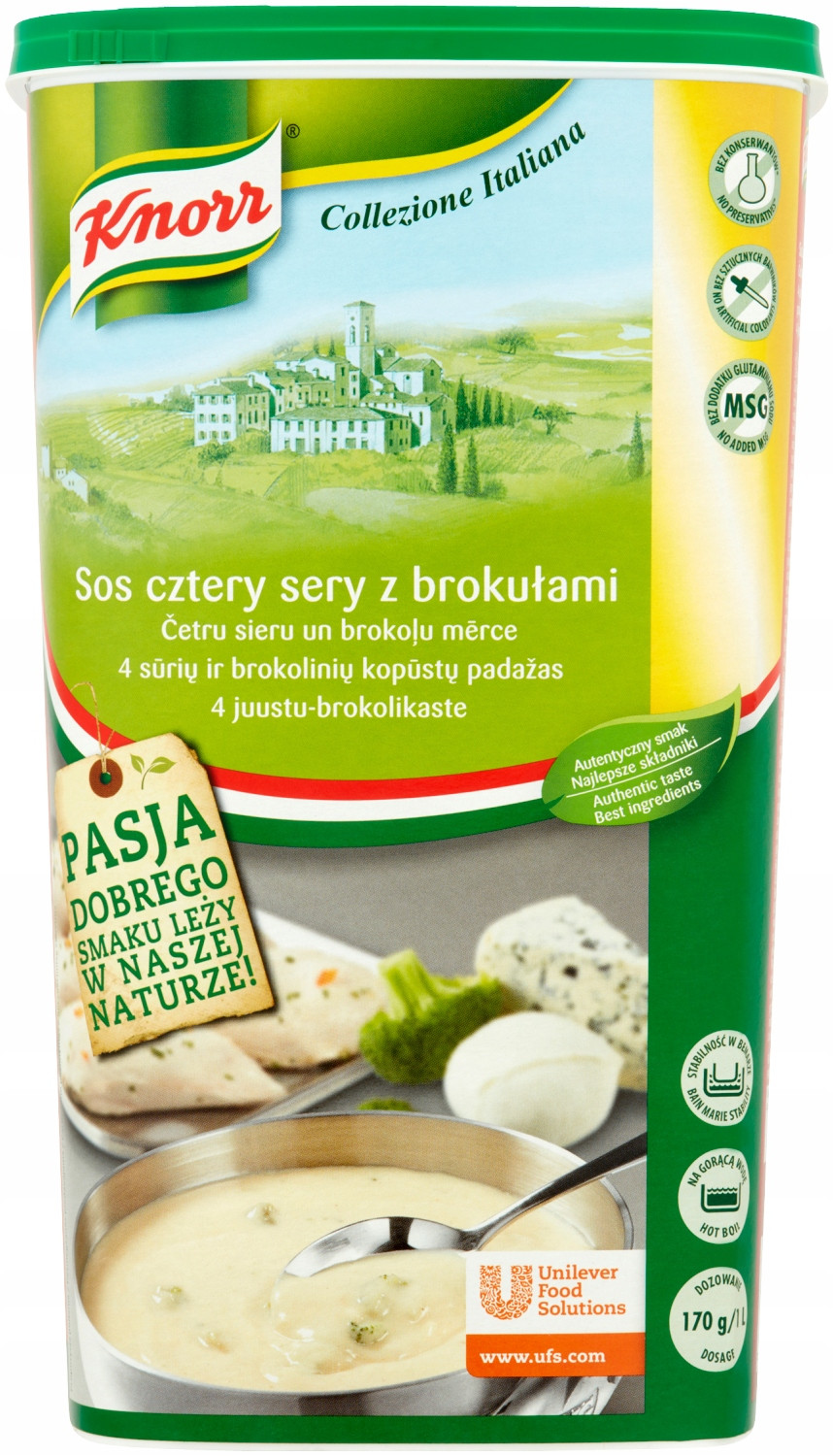 Omáčka čtyři sýry s brokolicí 0.9 kg Knorr