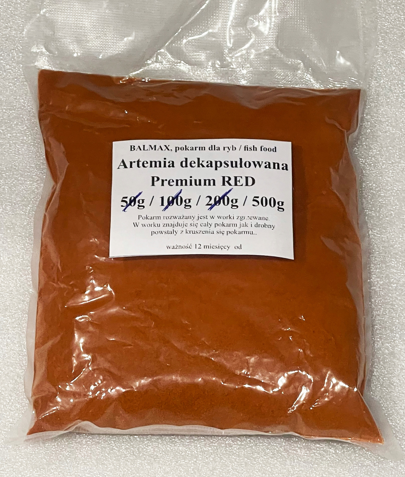 Balmax, Artemia dekapsulovaná Premium Red, bez skořápky, pro ryby, 500 g
