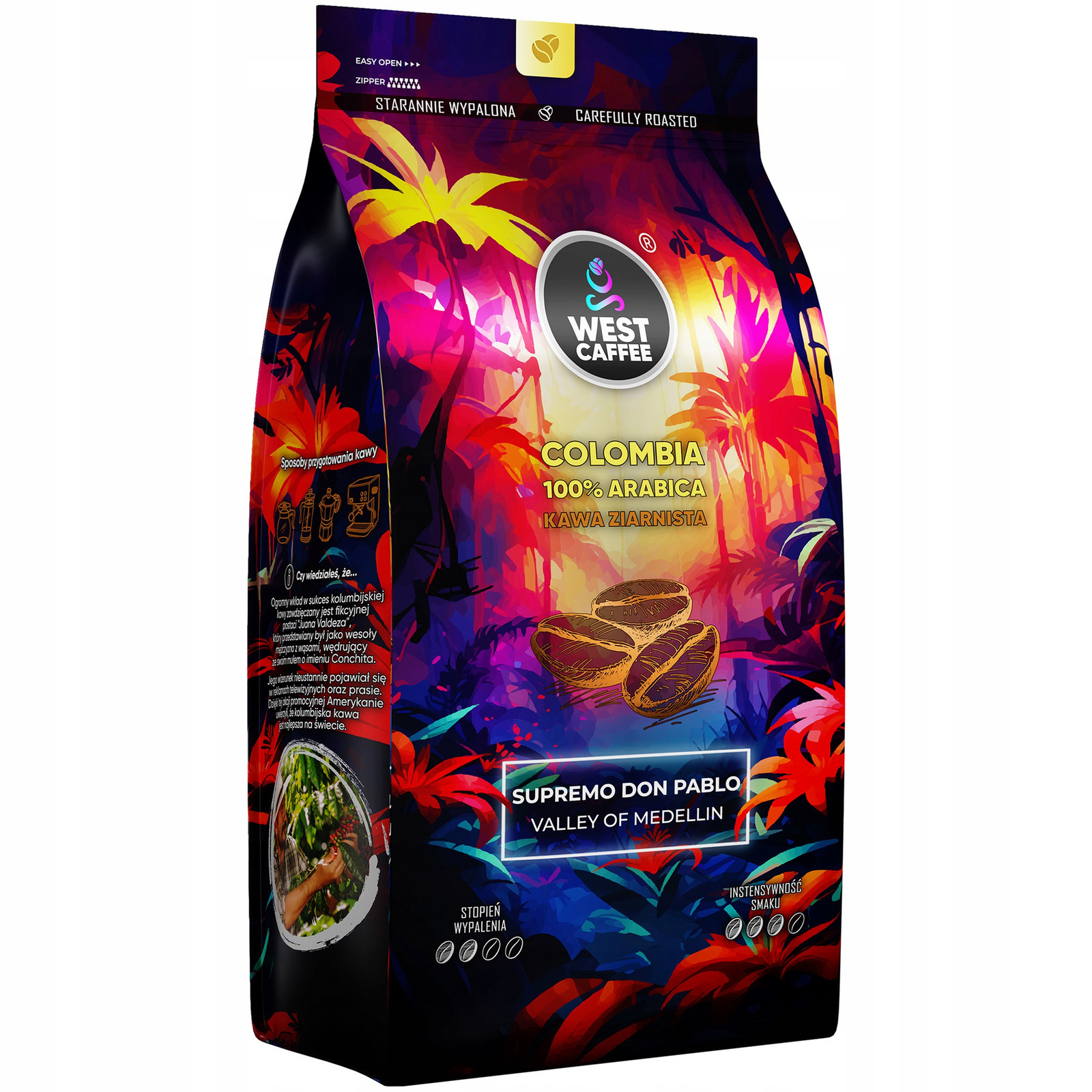 Káva Zrnková Kolumbie Čerstvě Pražená Supremo don Pablo 100% Arabica