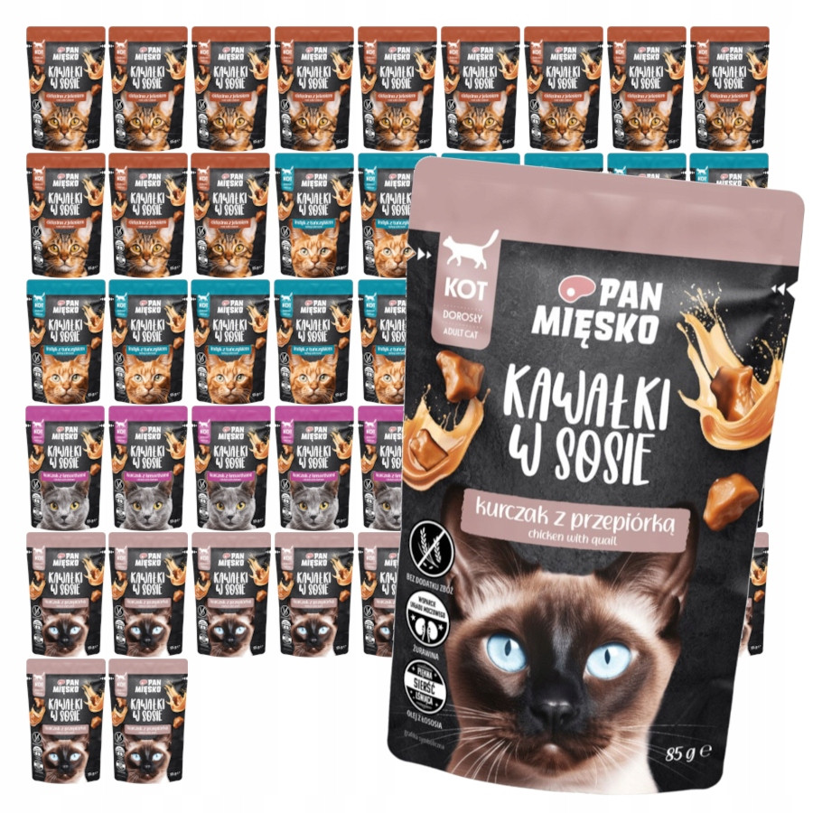 Pan Mięsko Mokré Krmivo Pro Kočky 24x85g Kousky V Omáčce Mix Chutí