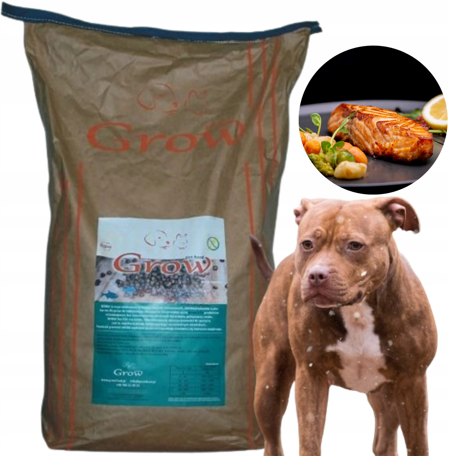 Grow Ryba Mořská Dospělý S/m Suché Krmivo pro psa Adult Dog Fish 14 kg
