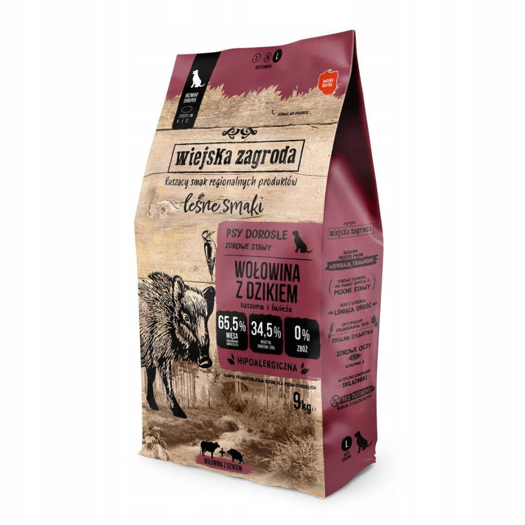 Lesní Příchutě Hovězí s divočákem 9kg pro psa