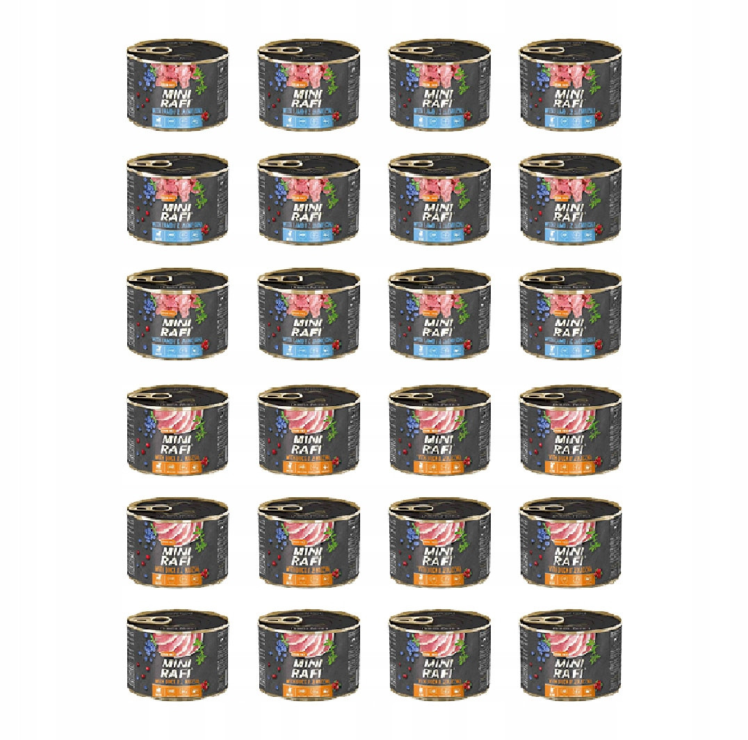 Rafi Mix krmiv pro psy jehněčí kachna 24x185g