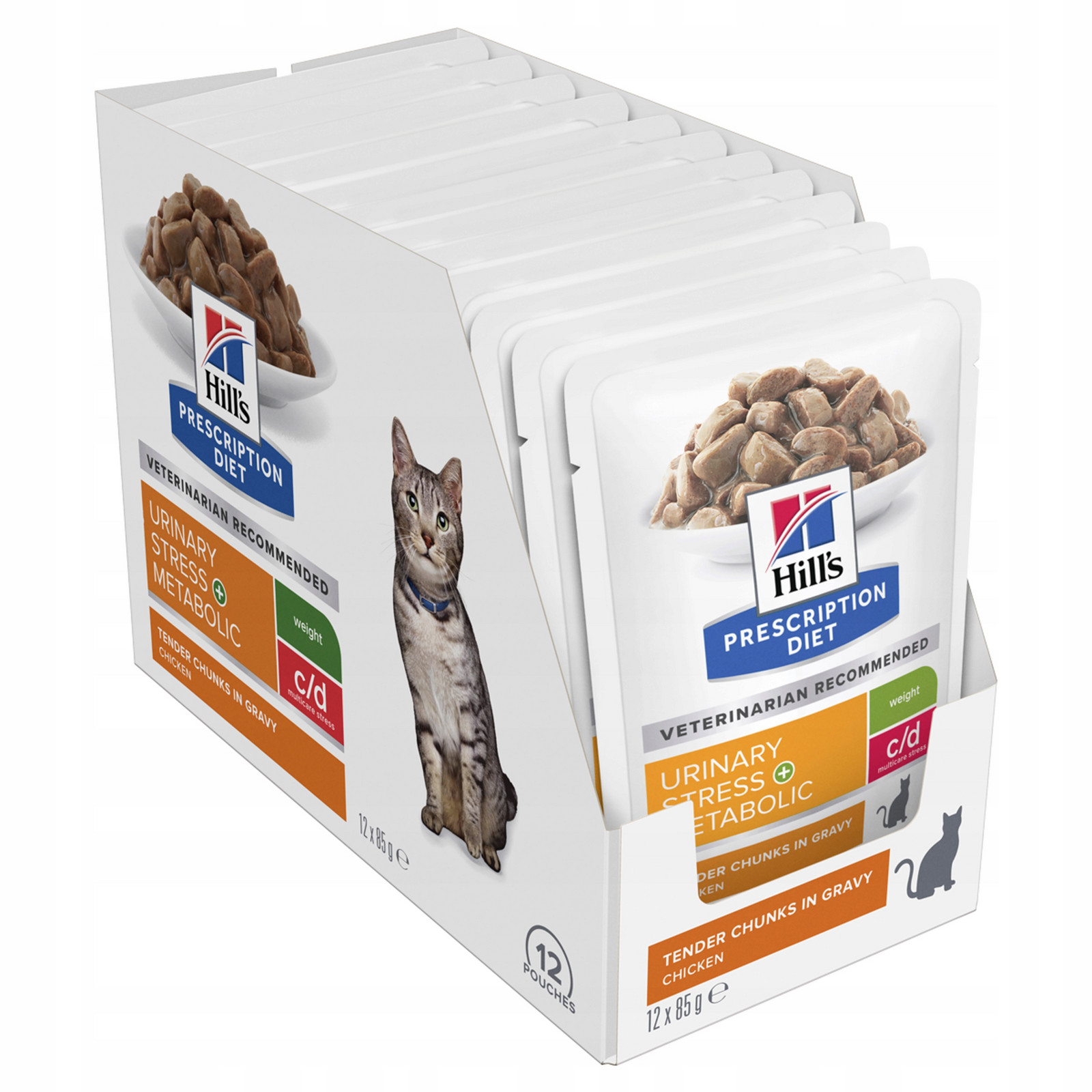 Hill's Pd Feline C/D Urinary Stress Metabolic kapsička 12 x 85g