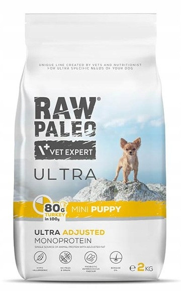 VetExpert Raw Paleo Ultra Turkey Mini Puppy 2 kg