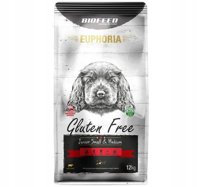 Biofeed Suché krmivo pro štěňata s hovězím masem Glute Free křupky S/m 12 kg