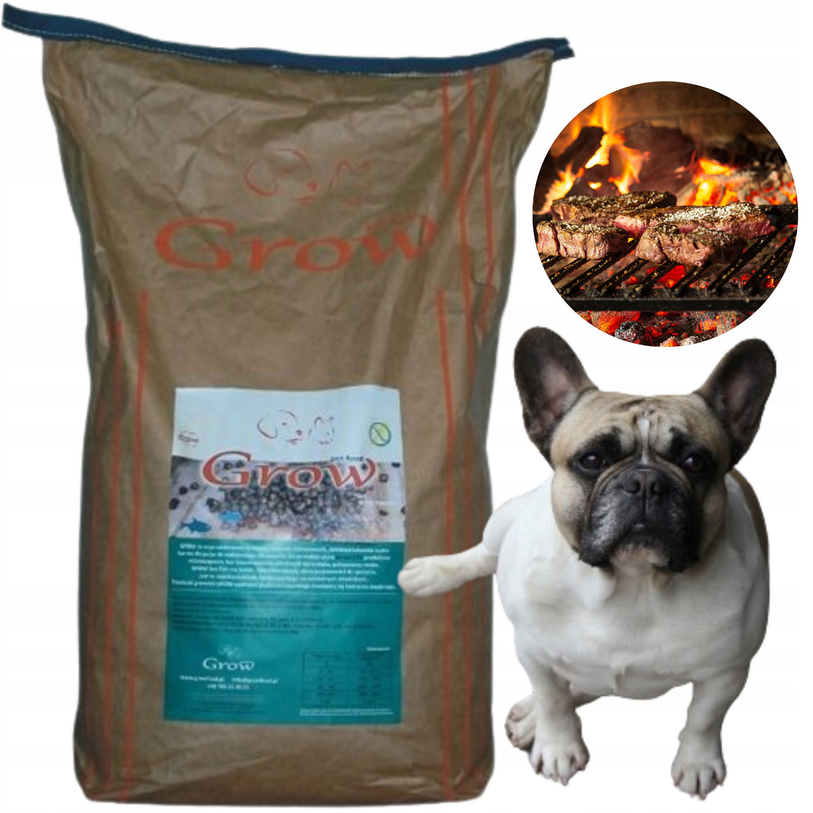 Grow Kachna S Rybou Dospělý L Bezlepková Suché Krmivo pro psa Adult 14 kg