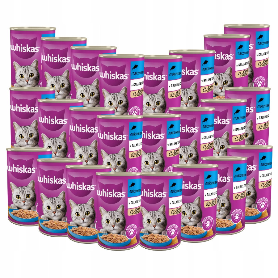 Whiskas Tuňyk 24x400g Plechovka krmivo Mokré pro kočky Whiskas 9,6kg