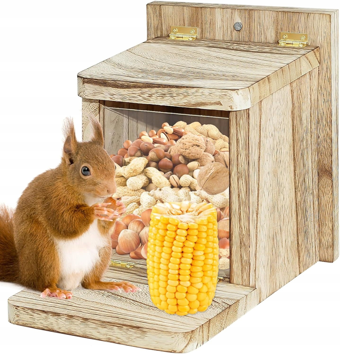 Krmítko Pro Veverky Dřevěné Na Kukuřici Arašídy