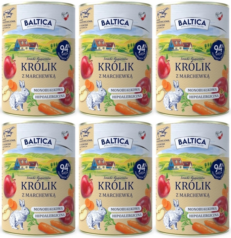 Baltica Mono Králík s mrkví 12 x 400 g