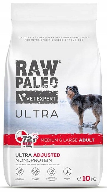 VetExpert Raw Paleo Ultra Beef Medium & Large pro dospělé 10 kg