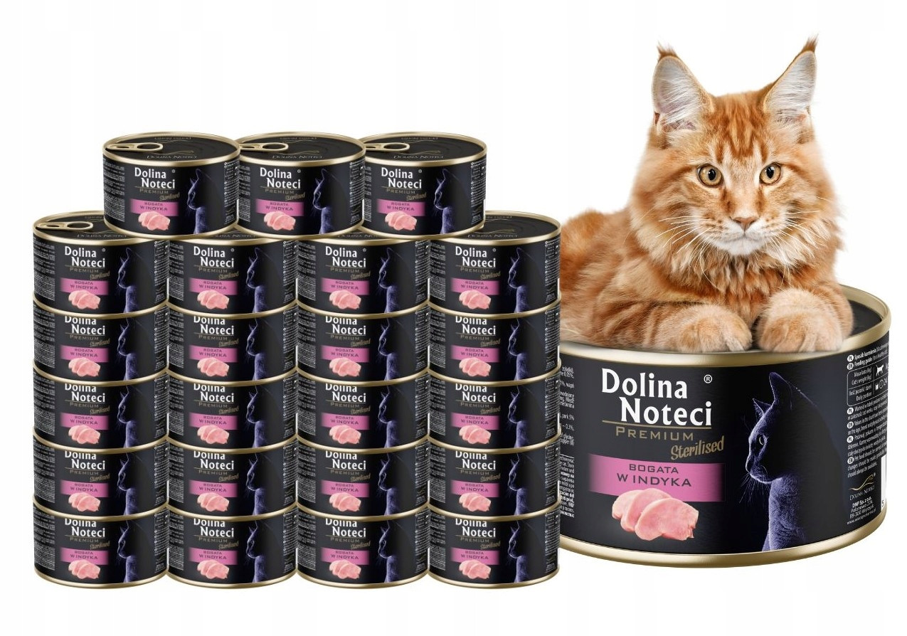 Dolina Noteci Premium Sterilised mokré krmivo pro kočky krůta 24x185 g