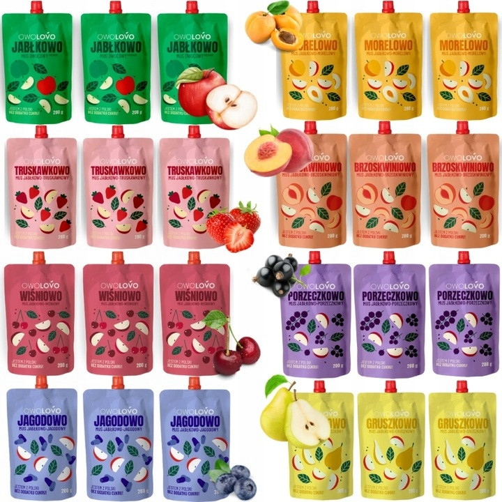 Ovocná pěna Mix Owolovo Sada 24ks