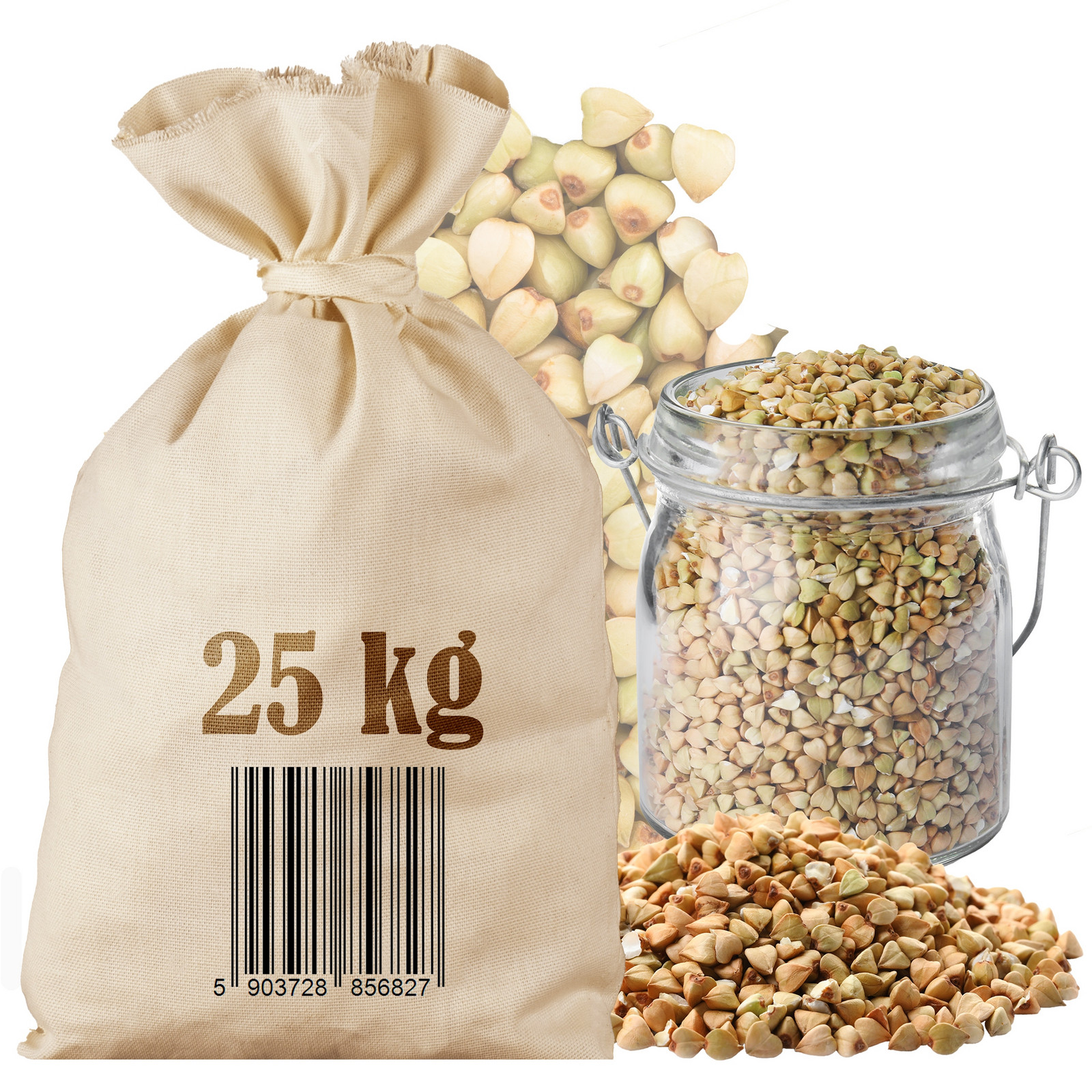 Pohanková Kaše Nepražená bílá Pohanka přírodní 25KG Sáček