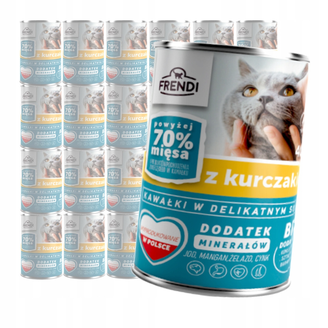 Krmivo mokré kousky masa v jemné omáčce s Kuřecím Masem 20x400g Frendi