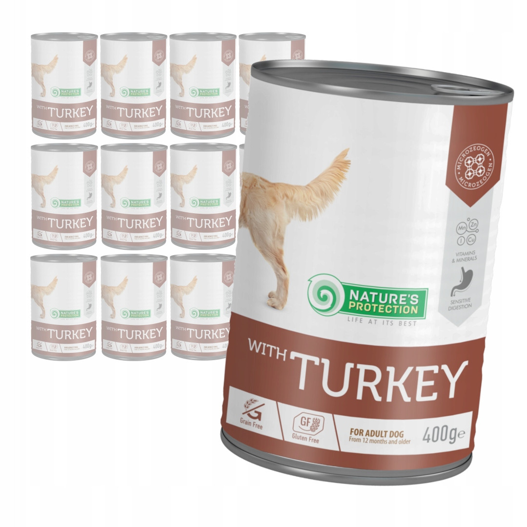 Nature's Protection Adult Dog Sensitive Turkey 6x400g Vlhké Krmivo