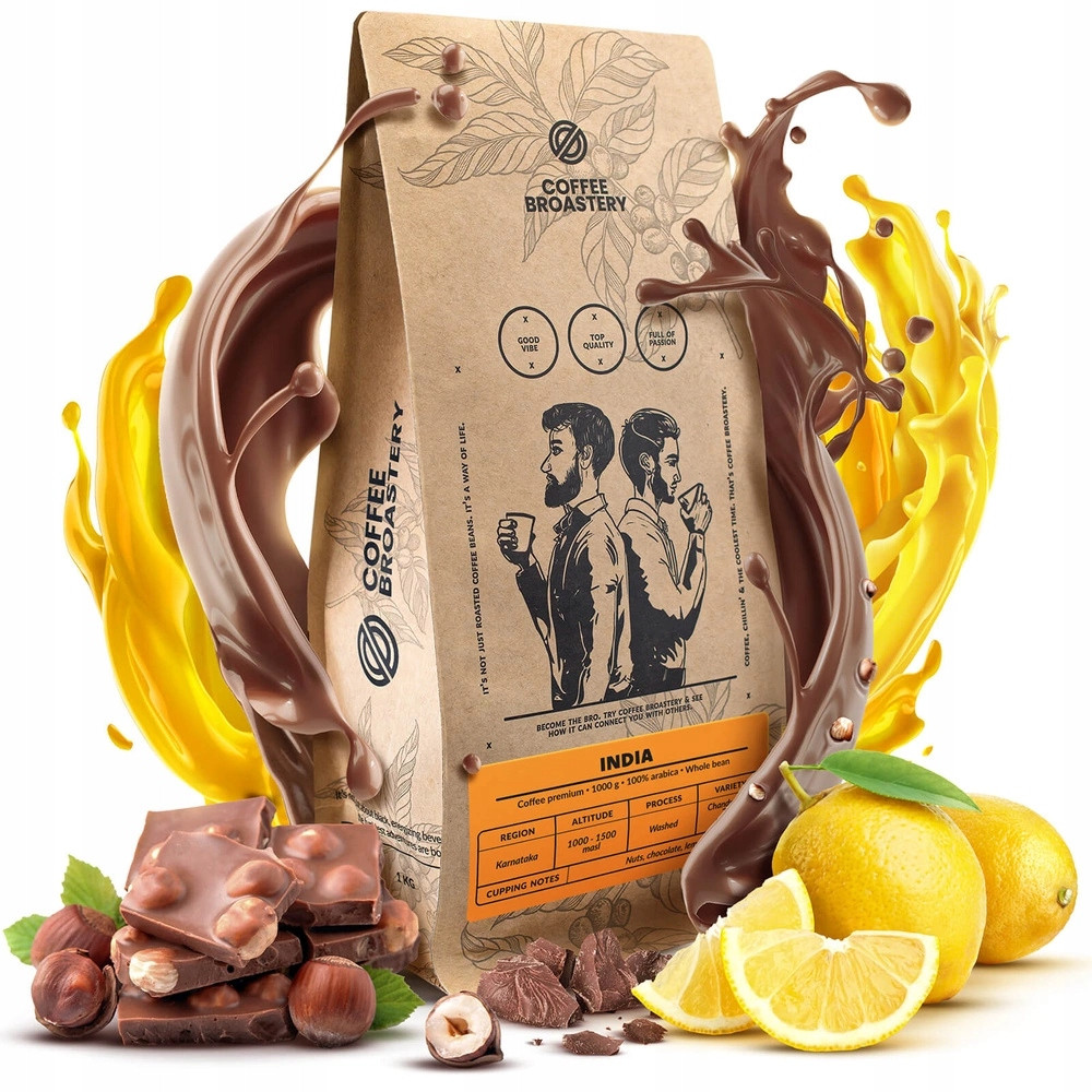 Káva zrnková Coffee Broastery India Karnataka 1kg 1000g