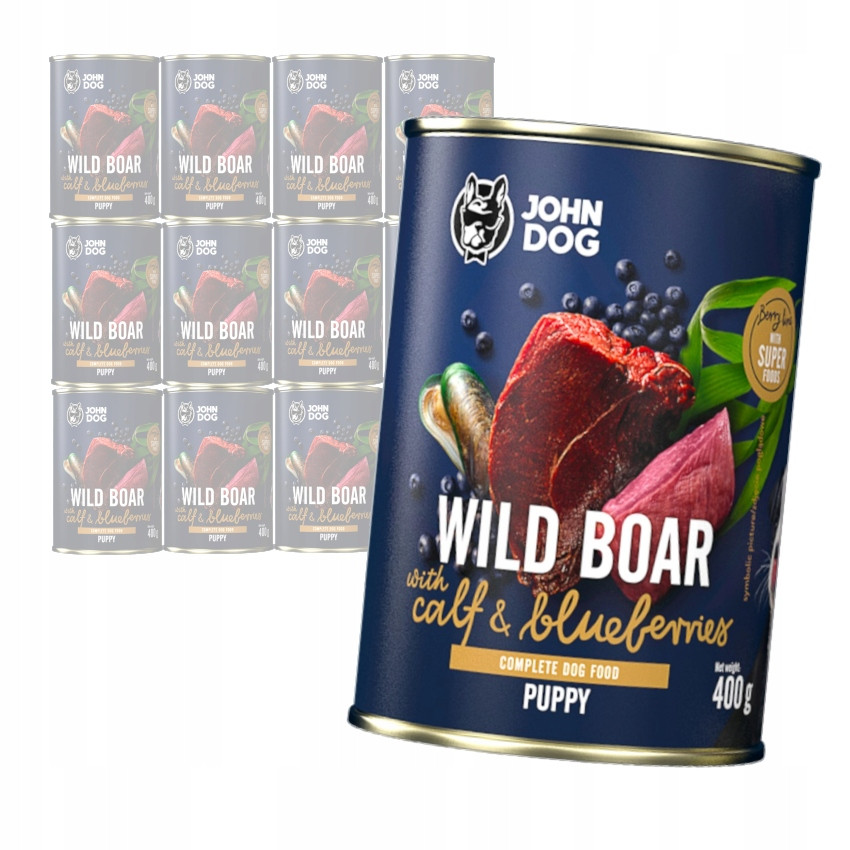John Dog Berry MIX 3 Příchutí Pro Štěňata 12x400g
