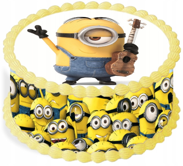 oplatek na dort 29 cm Mimoni Narozeniny Party