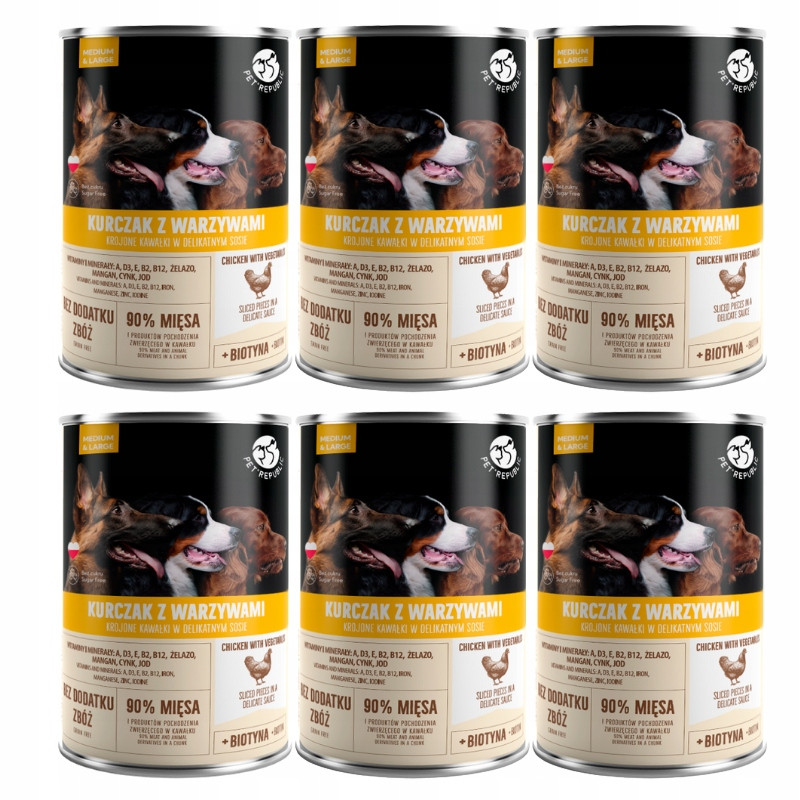 PetRepublic kousky v omáčce s kuřecím masem a zeleninou 6x1250g