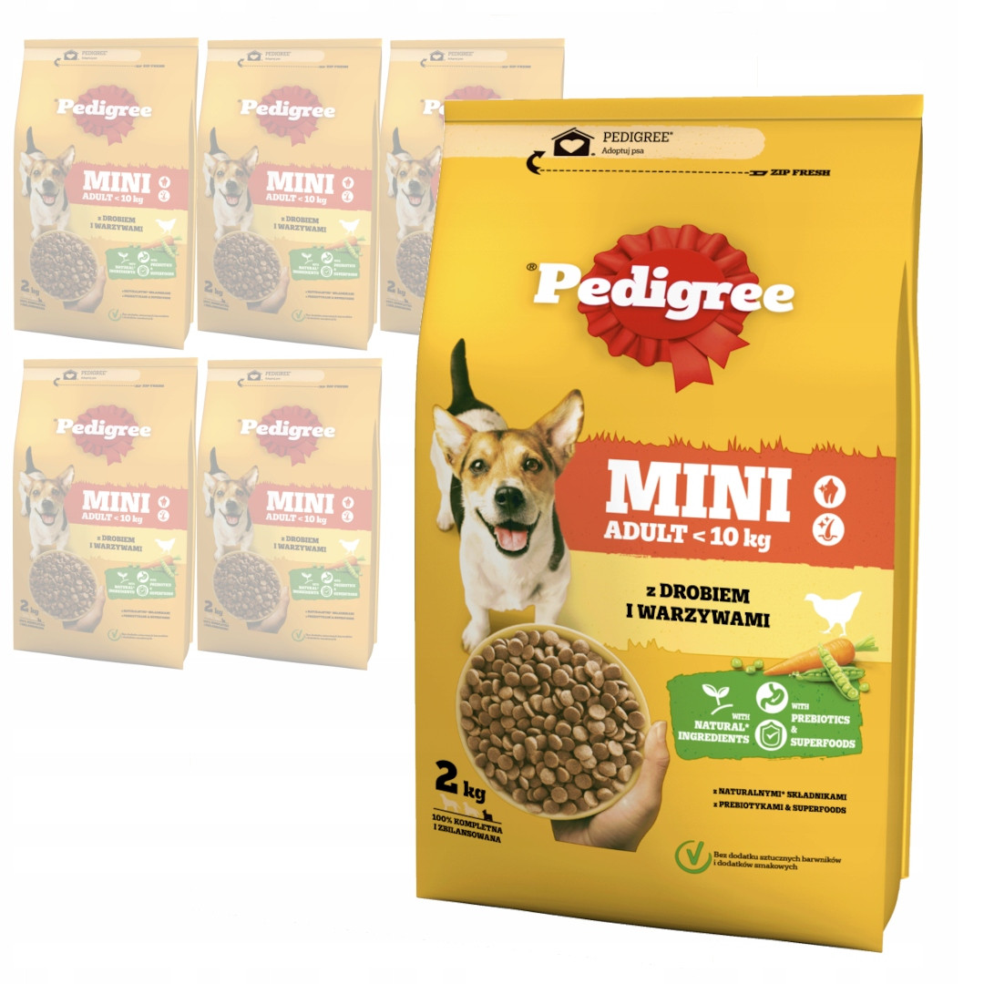 Pedigree Suché Krmivo Pro Psa Kuřecí Zelenina 3x2KG