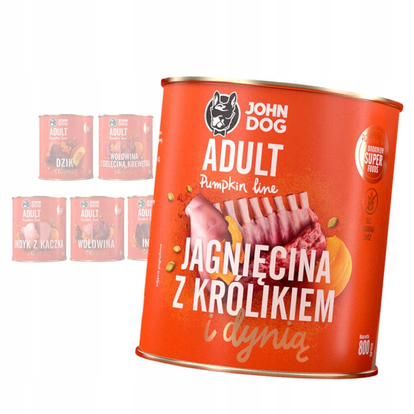 John Dog Adult MIX 6 Příchutí Krmivo Pro Psa 24x800g