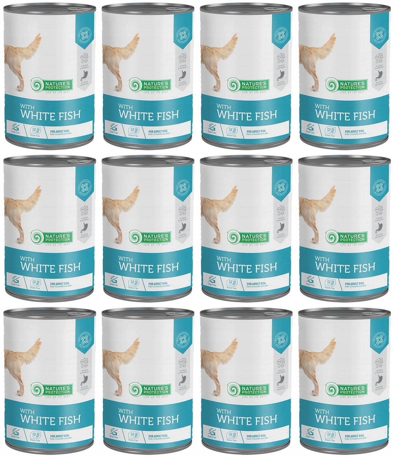 Nature's Protection Adult Bílá Ryba 12 x 375 g