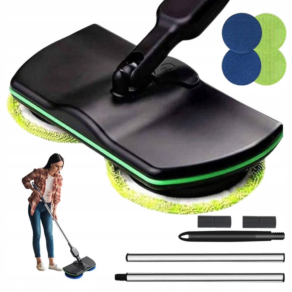 Bezdrátový Rotační Mop S Nastavitelným Držákem, Otočná Hlava O 180°