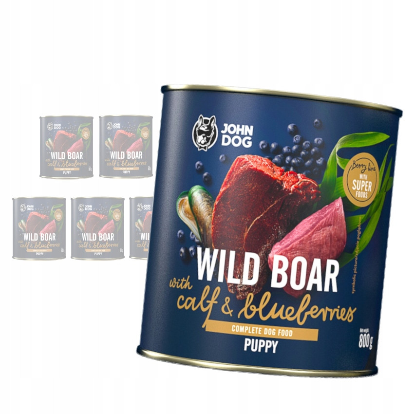 John Dog Dnes S Tělem Pro Štěňata 6x800g