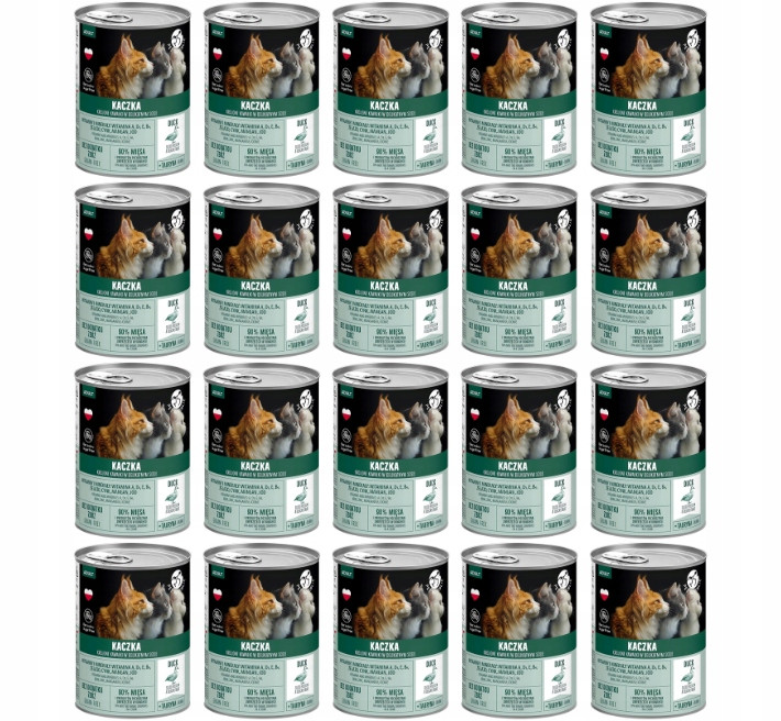 Pet Republic vlhké krmivo pro kočky s kachnou, kousky v omáčce Bez Cukru 20x400 g