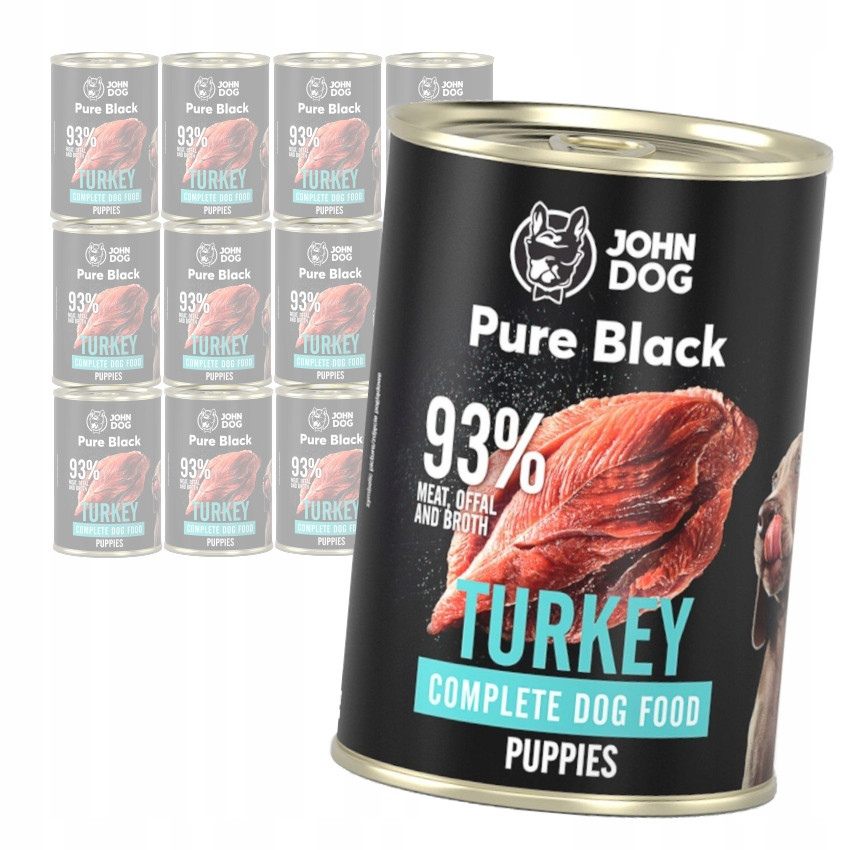 John Dog Pure Black Puppy S Indikem 12x400g