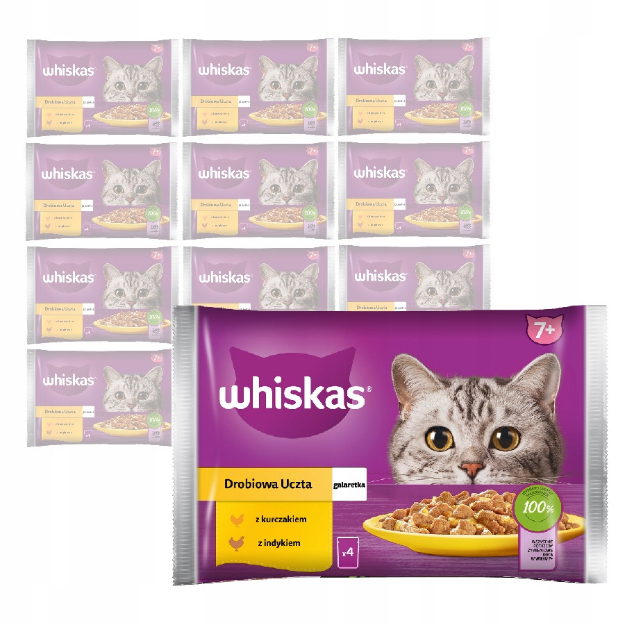 Whiskas Senior Drůbeží Hostina V Želé 48x85g Krmivo Pro Starší Kočky