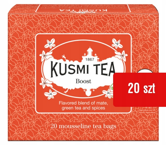 Boost Kusmi Tea zelený čaj sáčky Energizující Wellnes