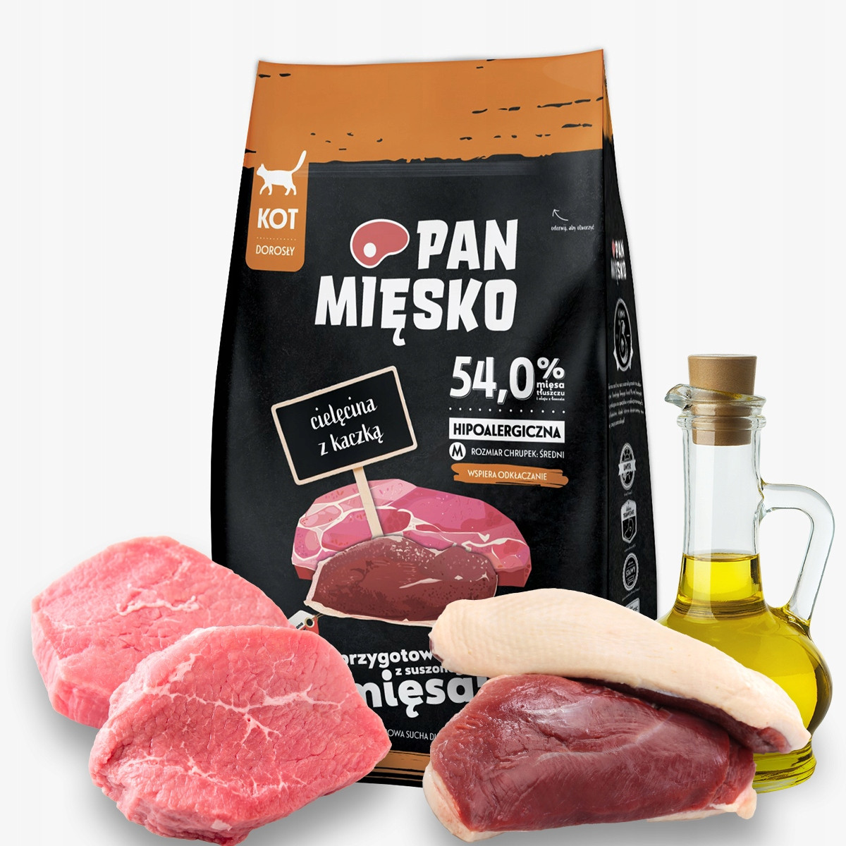 Pan Mięsko Kočka 10kg Telecí s kachnou M
