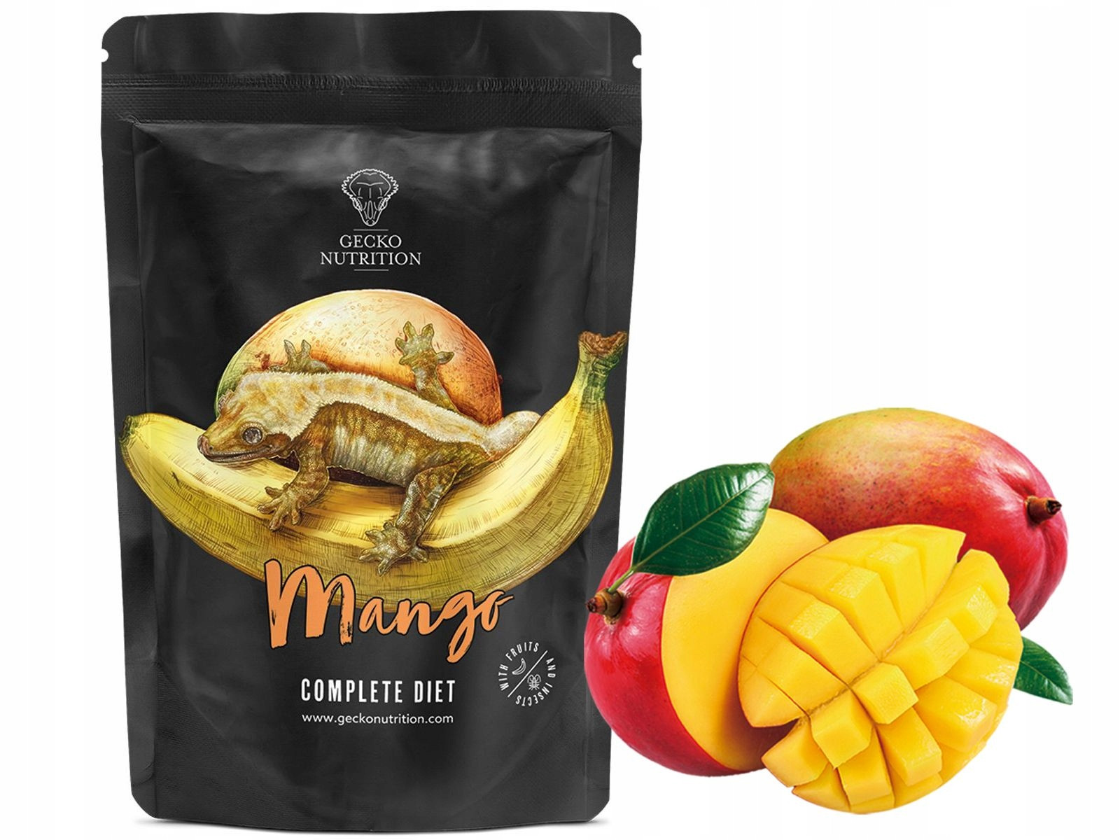 Gecko Nutrition Mango 250g Originál, krmivo ovocné pro gekona, felsumy