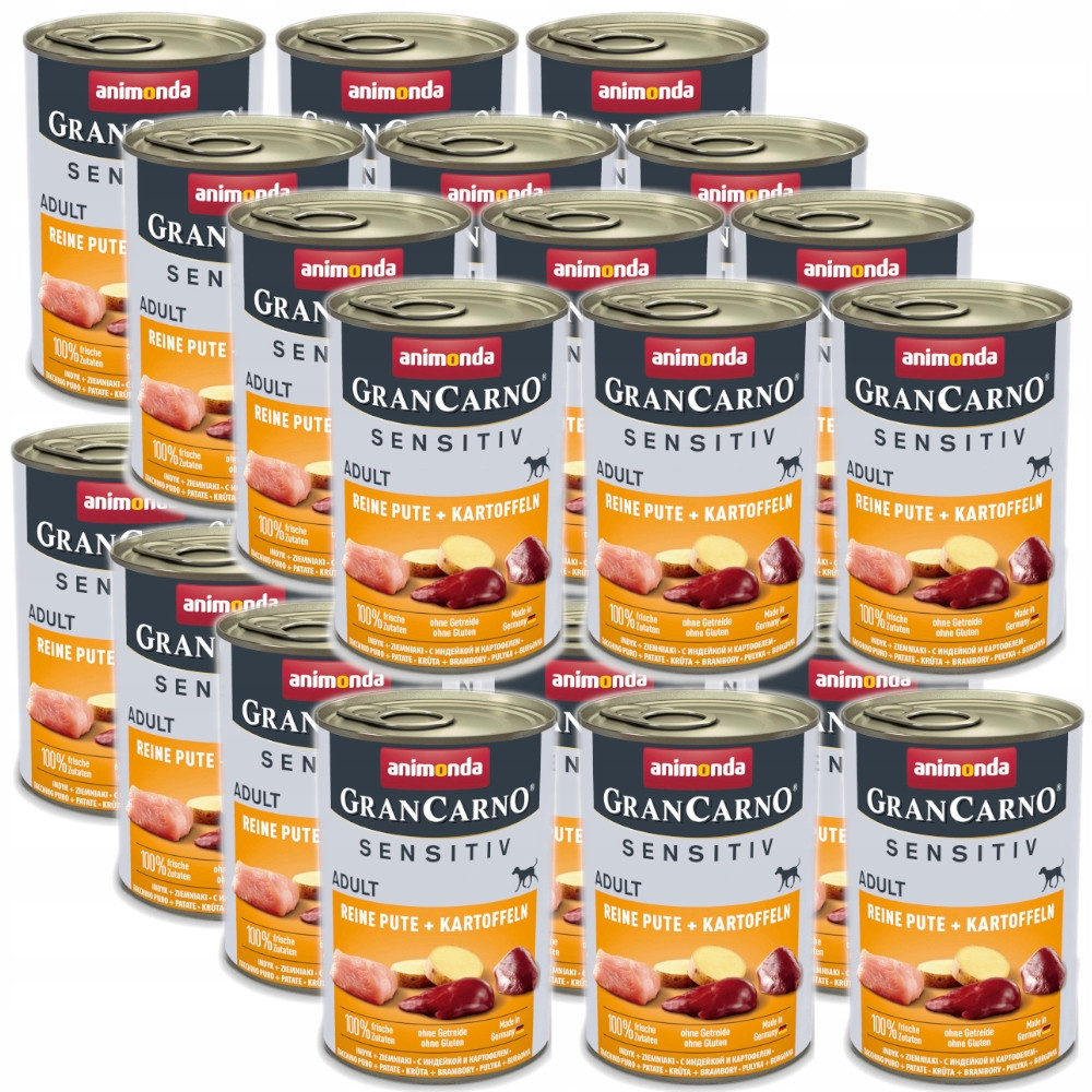 Vlhké krmivo pro psy Animonda Grancarno Sensitiv krůta s bramborami 24x400 g