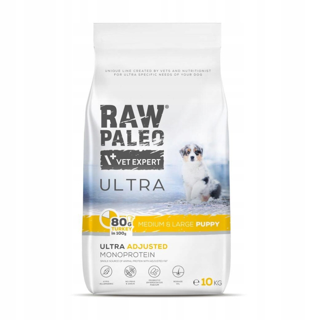 VetExpert Raw Paleo Ultra Turkey Medium & Large Puppy 10 kg