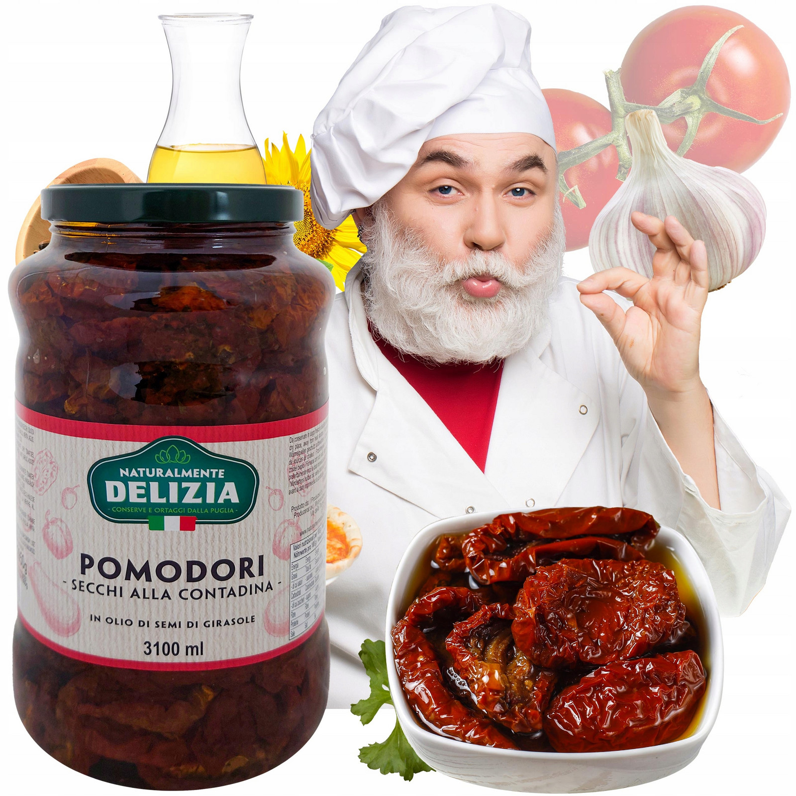 Rajčata Sušená 3100 ml alla Contadina v oleji