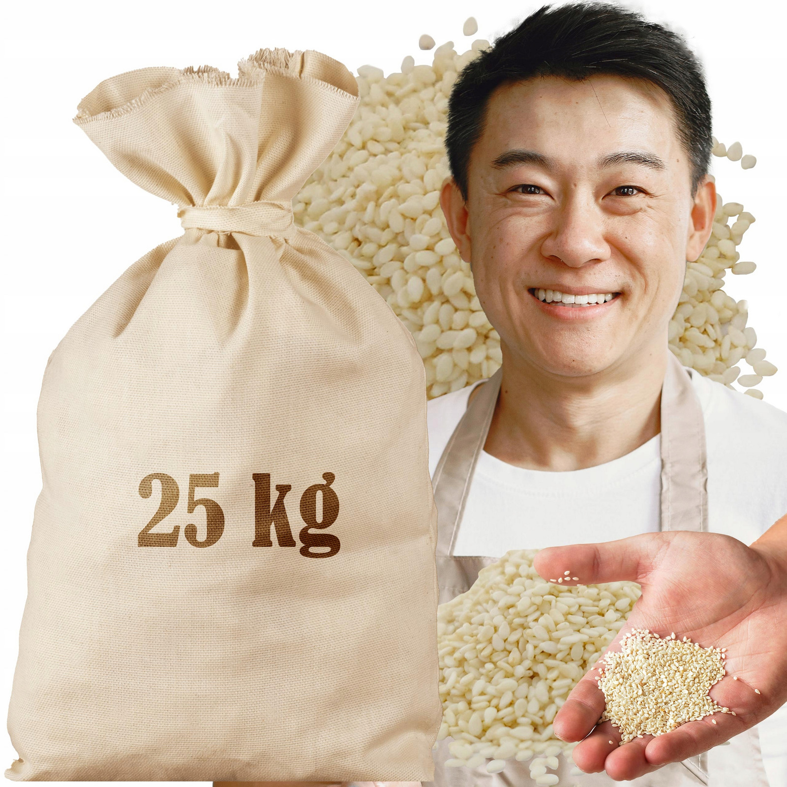 Sezam Bílé Loupané zrno nejvyšší kvalita 25kg sáček