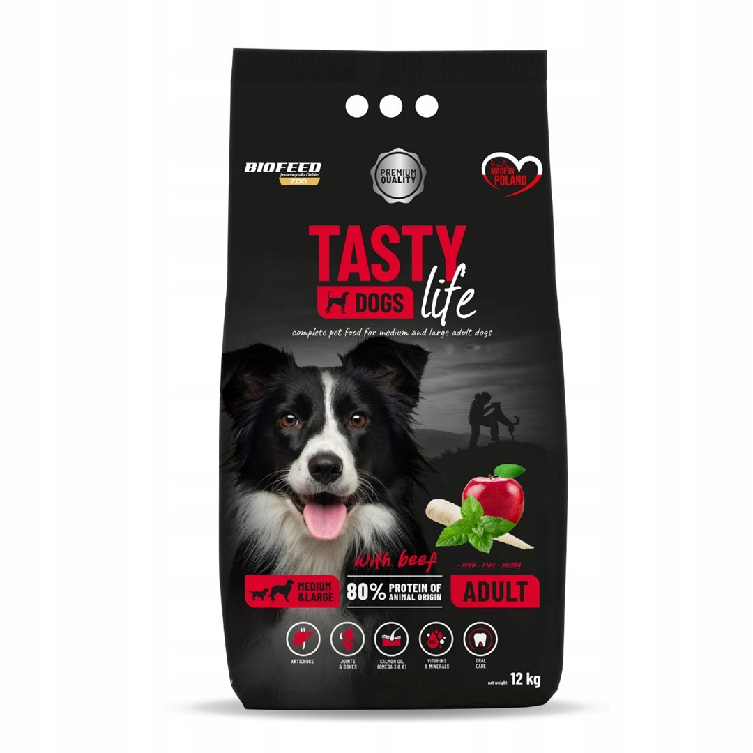 Tasty Dogs Life Hovězí maso 12 kg Suché Krmivo pro psy středních a velkých plemen