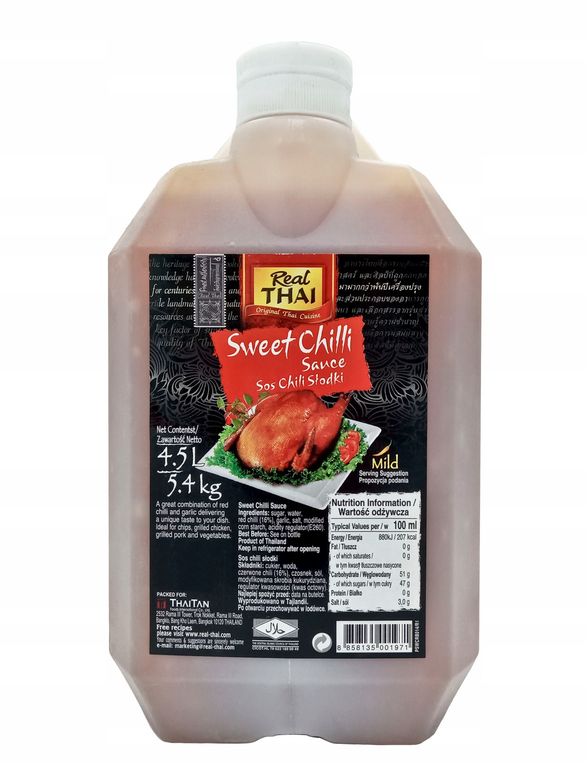 Omáčka chilli sladká 4,5l RealThai