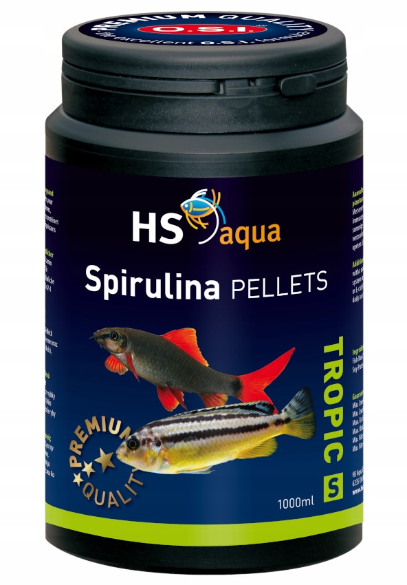 Hs osa Spirulina Pellets 1000 ml/525 g krmivo pro akvarijní ryby