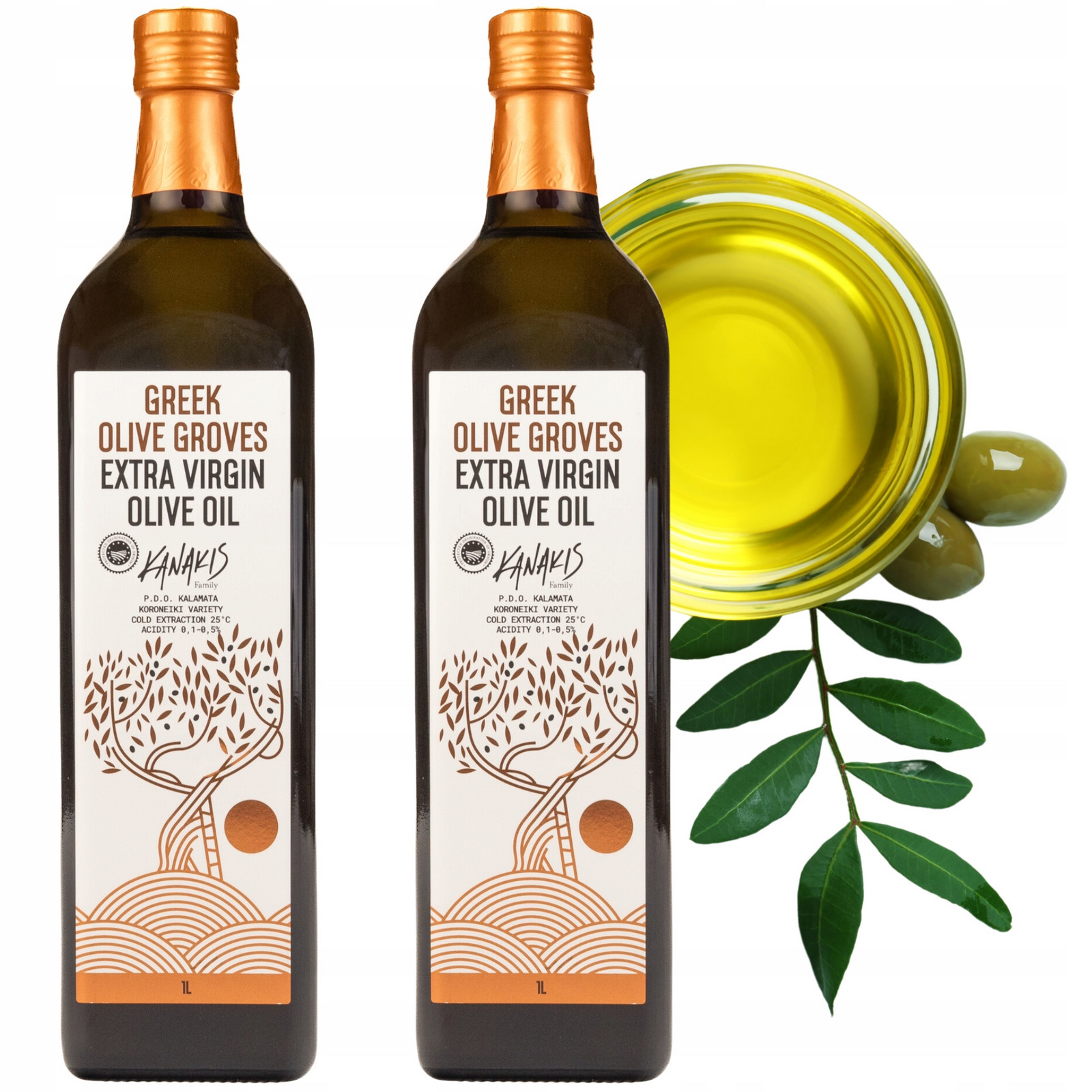 Extra panenský olej tradiční Řecký, Jemný 1l Svěží Sklizeň 2024/2025