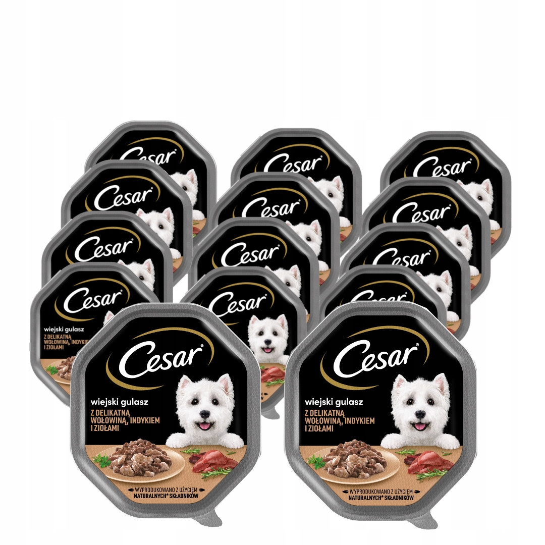 14KS Cesar Tác Krmivo Pro Psy Hovězí Krůta