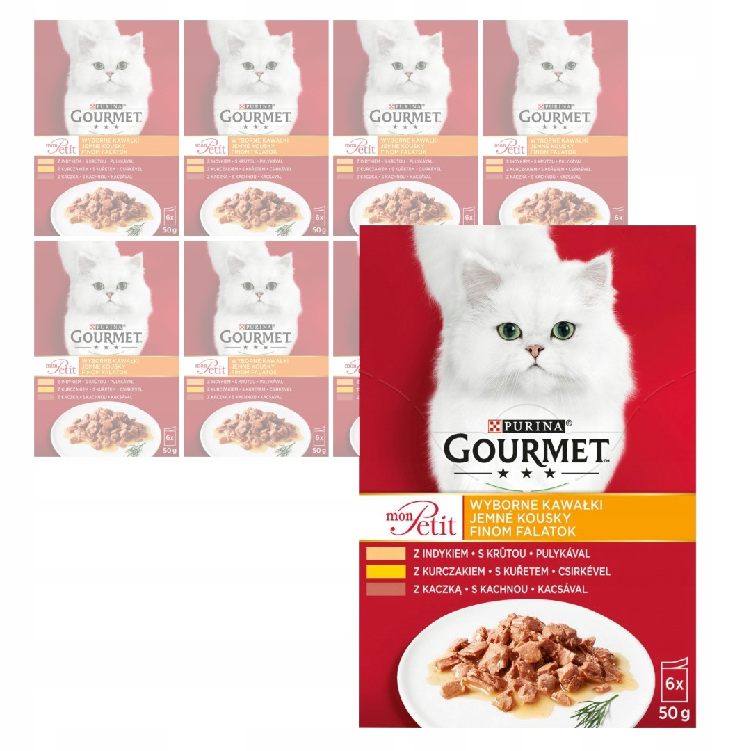 Purina Gourmet mon petit mokré krmivo pro kočky mix drůbežích příchutí 48x50g