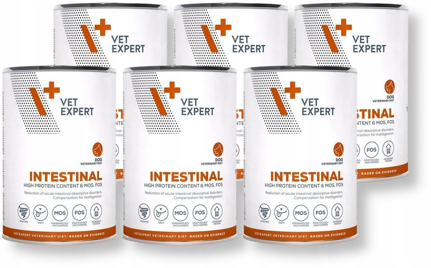 Vet Expert Intestinal Vlhké Krmivo veterinární pro psa s jehněčím masem 6x400 g