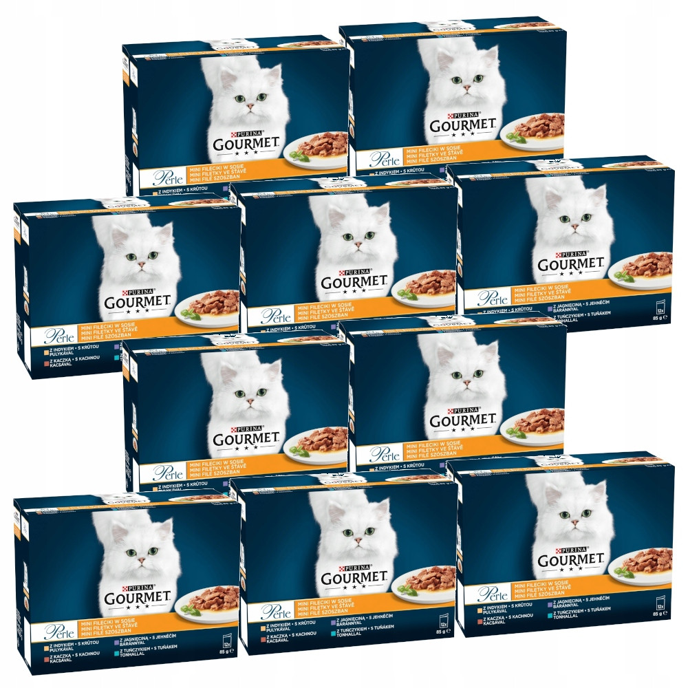 Purina Gourmet Perle 60x85g Mokré Krmivo Pro Kočky Mini Filetky v omáčce Mix